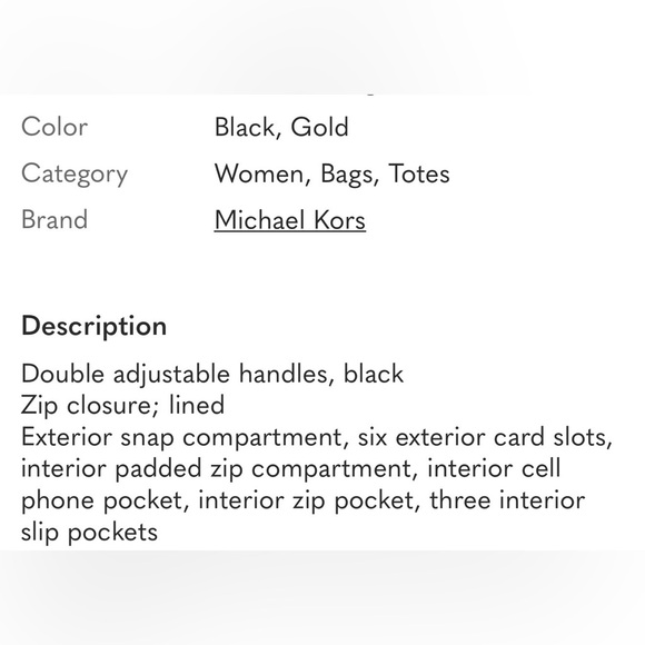 Michael Kors Large Jet Set Multipurpose Black Tote Bag Patent Leather Pocket - Picture 7 of 9